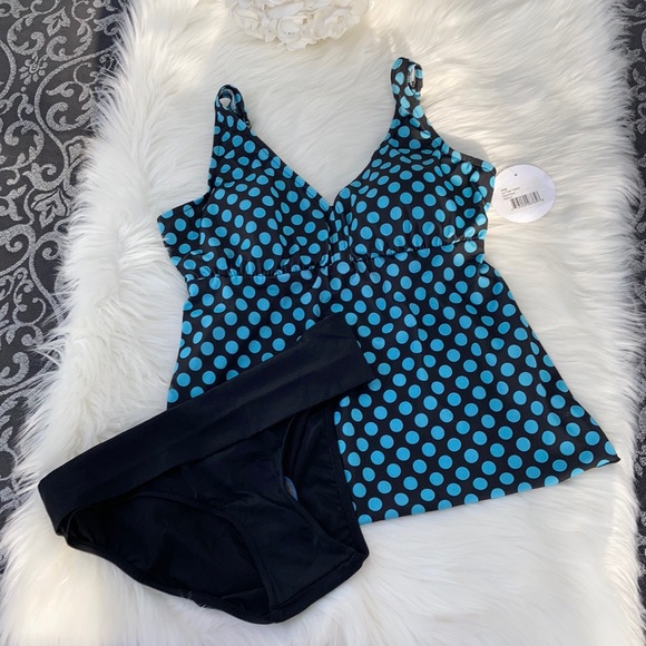 NWT Prego Maternity Polka Dot Tankini Swimsuit Set - Picture 11 of 13